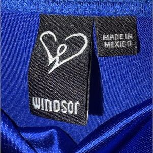 Windsor Cobalt Blue Satin Gown